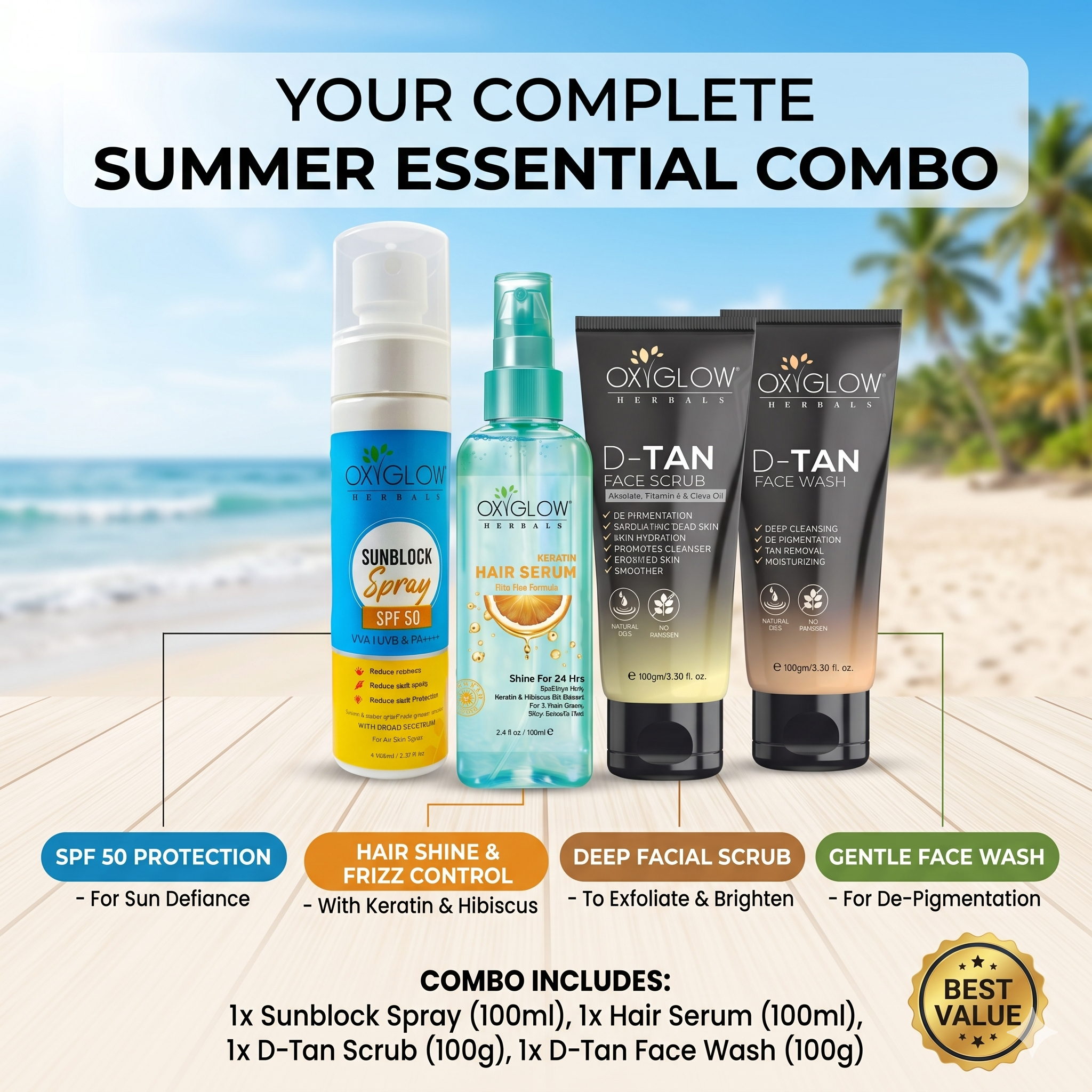 OxyGlow Summer Essential Combo