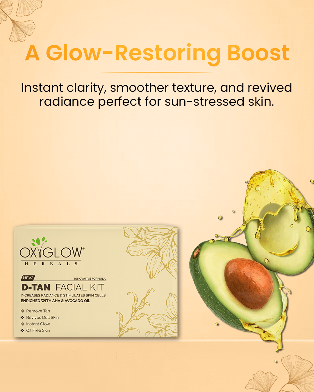 OxyGlow Herbals D-tan Facial Kit Boosting