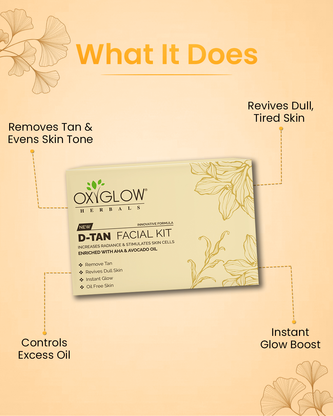 OxyGlow Herbals D-tan Facial Kit How it works