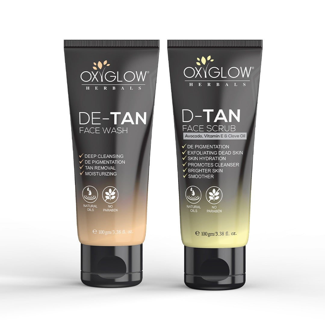 OxyGlow Herbals Detan Facewash + OxyGlow Herbals Detan Scrub