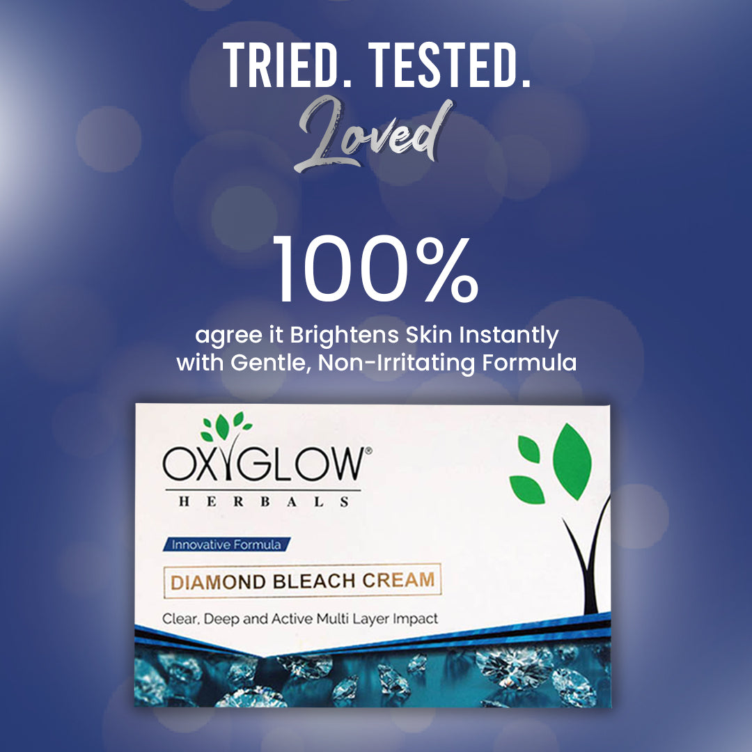 OxyGlow Herbals Diamond Bleach Cream Effectiveness