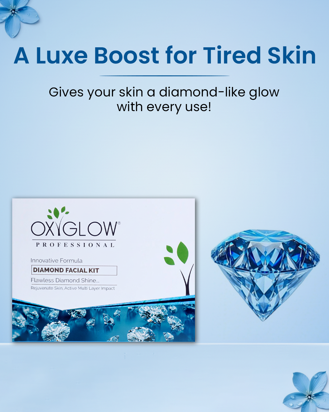 OxyGlow Herbals Diamond Facial Kit 260gm Benefits 2