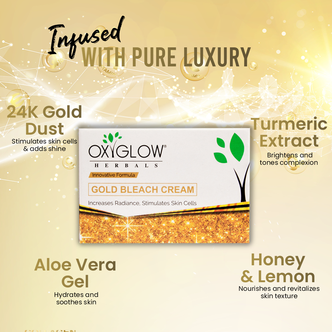 OxyGlow Herbals Gold Bleach Cream Glow Luxury
