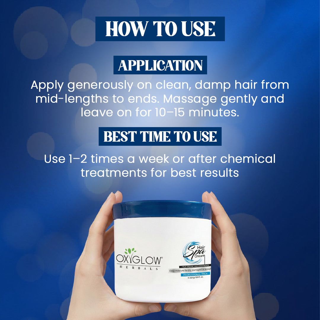 OxyGlow Herbals Hair Spa Cream how to use