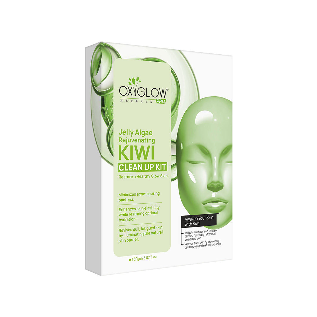OxyGlow Herbals Jelly Algae Kiwi Clean Up Kit | Glowing Skin