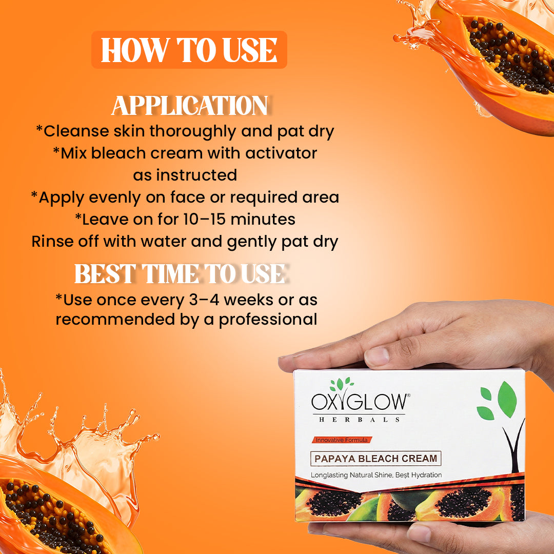 OxyGlow Herbals Papaya Bleach Cream how to use