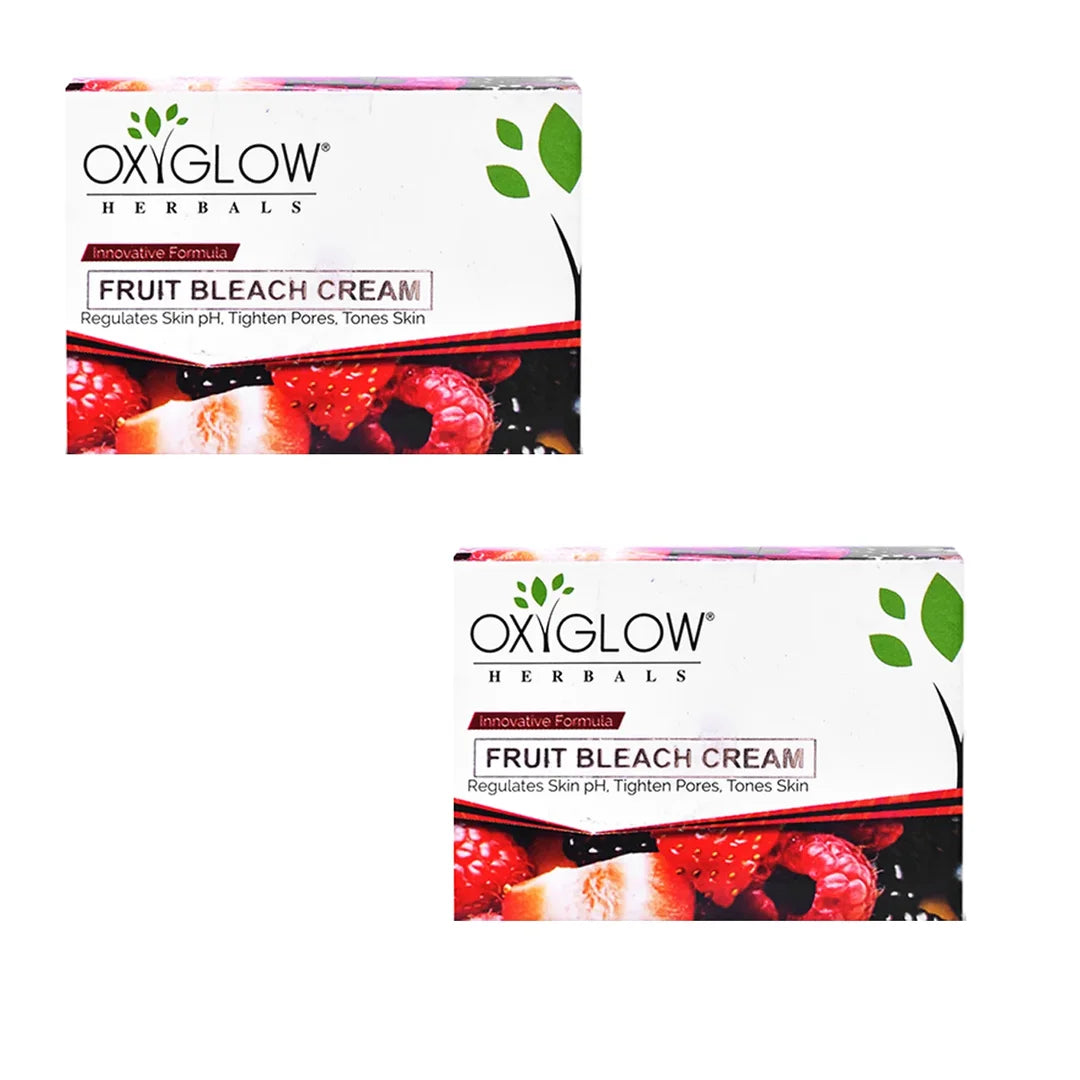 OxyGlow Herbals Multi Fruit Bleach Cream | Regulates Skin pH | Tighten Pores | Suitable for All Skin