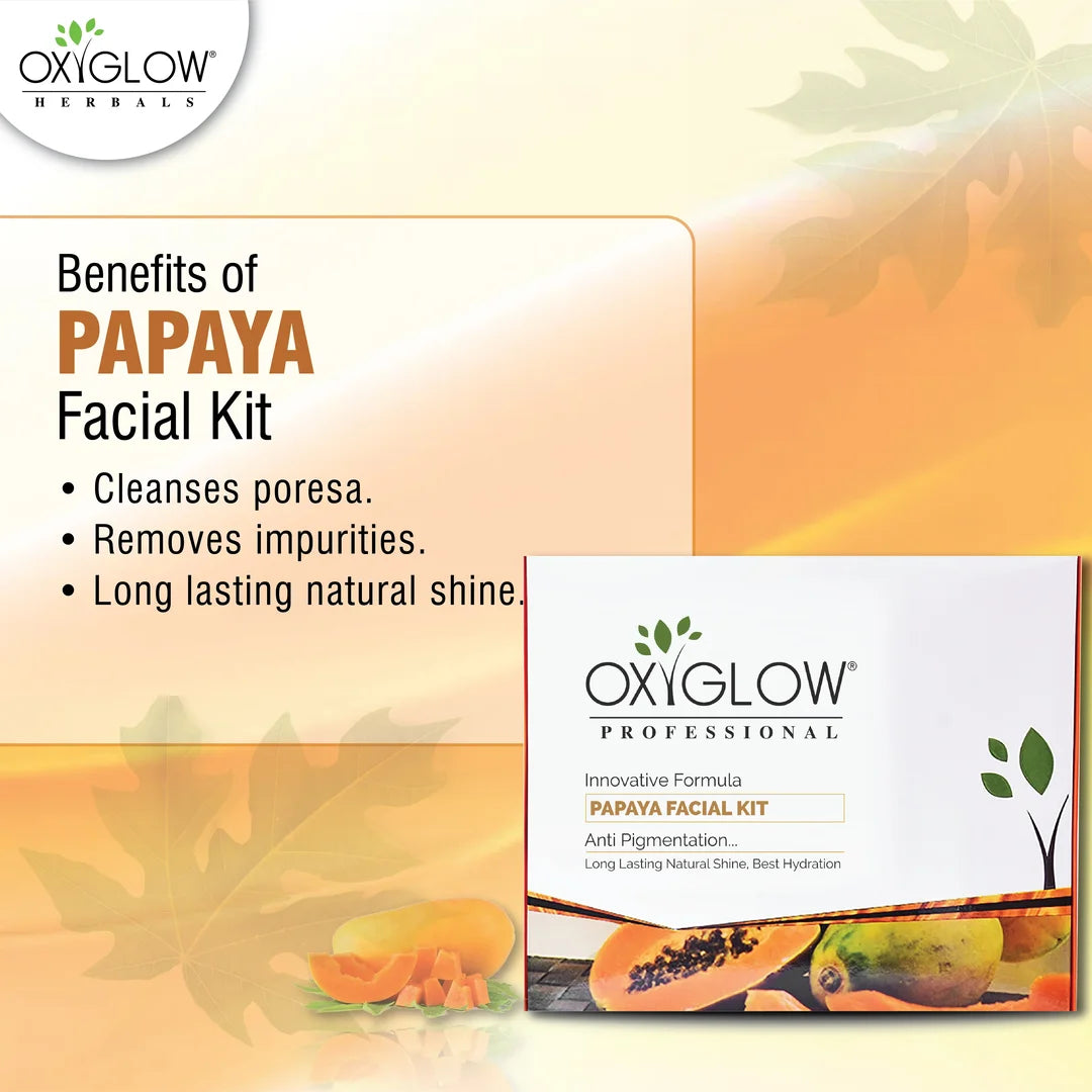 Papaya Facial Kit 260 Gm - Extra Smoothness & Shine