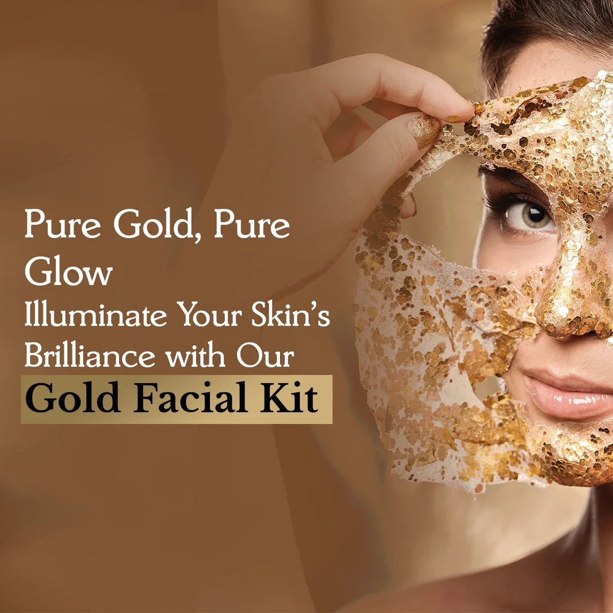 OxyGlow Herbals Gold Facial Kit | Increases Radiance & Stimulates Skin Cells | Enriched with Argan Oil | Suitable for All Skin