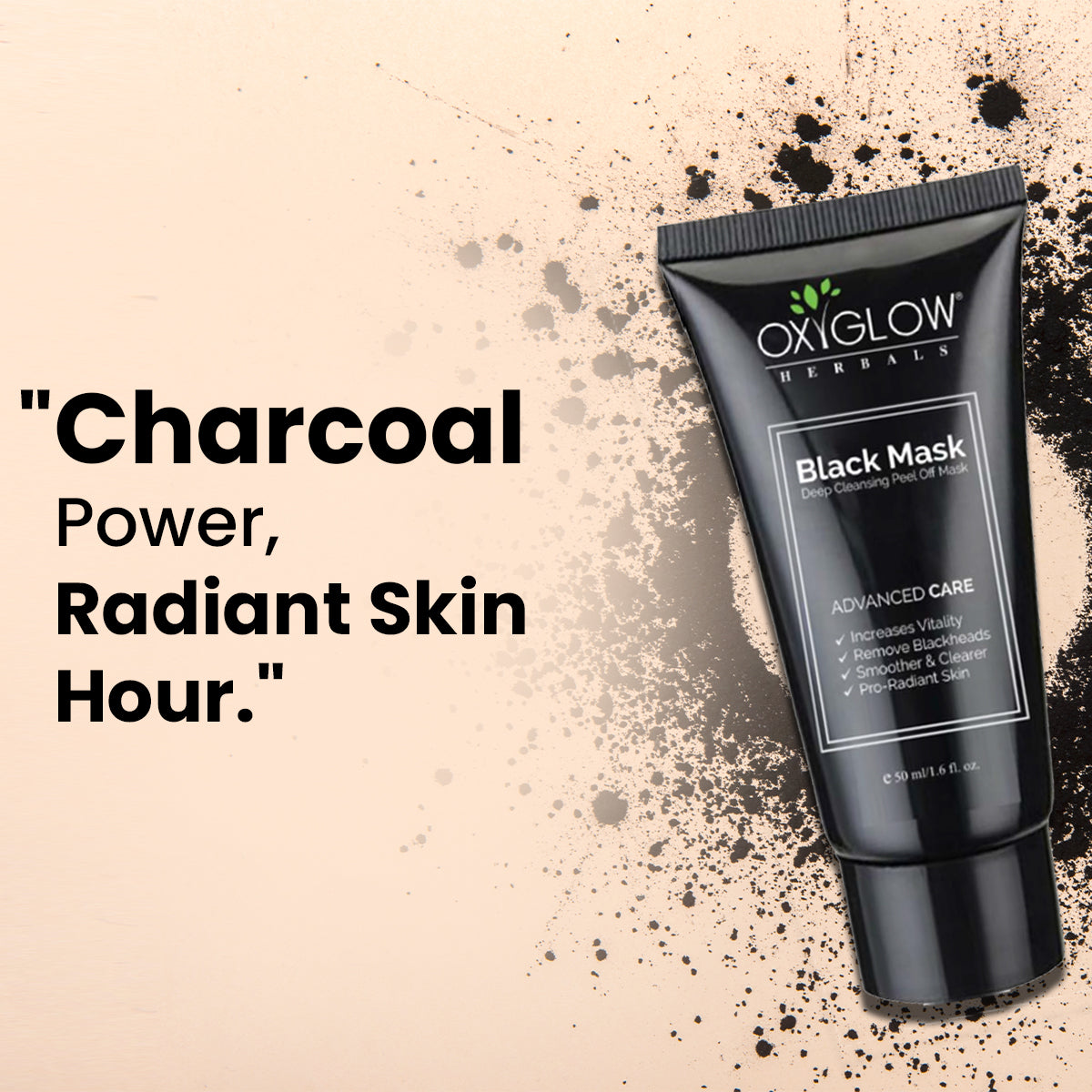 Sunscreen SPF 50 + Activated Charcoal Face Wash + Black Mask