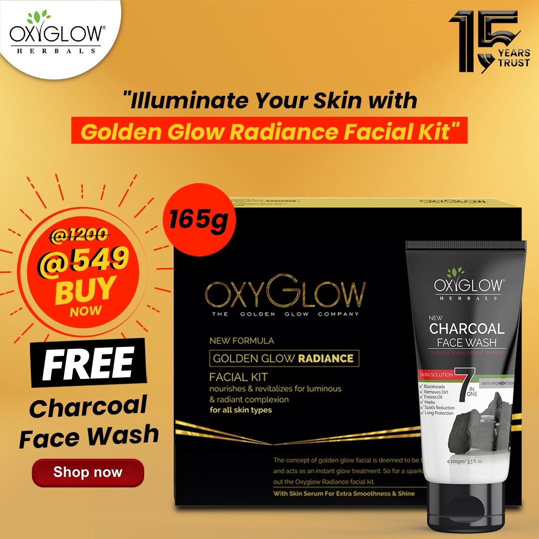 Golden Glow Radiance Facial Kit 165gm + Charcoal Face Wash 50gm