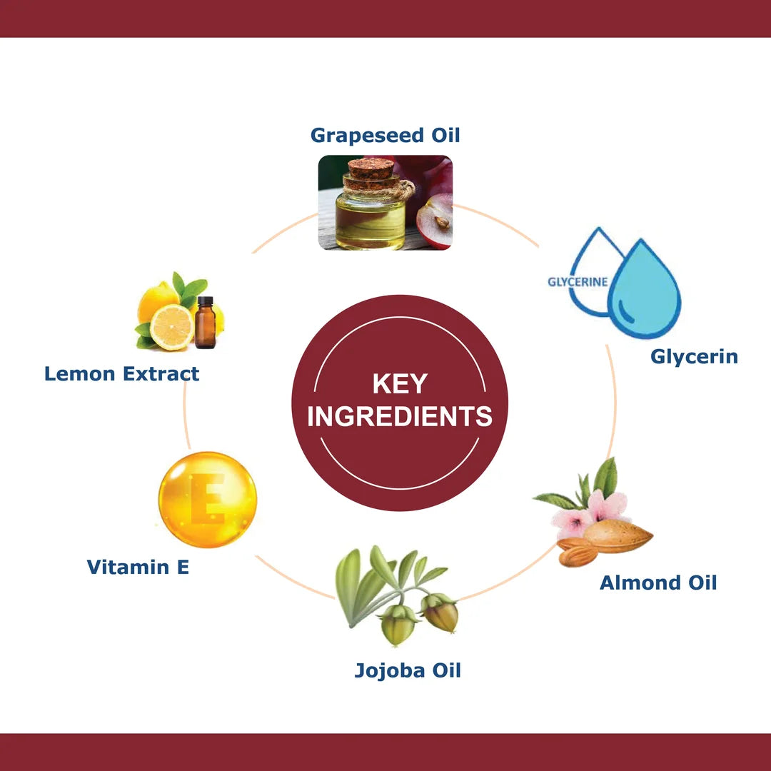 OxyGlow Herbals Wine Facial Kit with Grapeseed Oil & Lemon Extract | Renovates Skin Cells | Wrinkle Free Skin | Suitable for All Skin