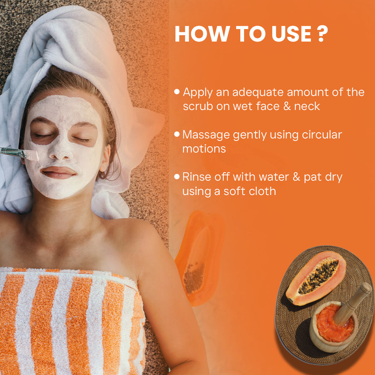 OxyGlow Herbals Papaya Scrub 100ml | Remove Skin Discoloration | Removes Dead Skin Cells & Blackheads | Reduces Acne