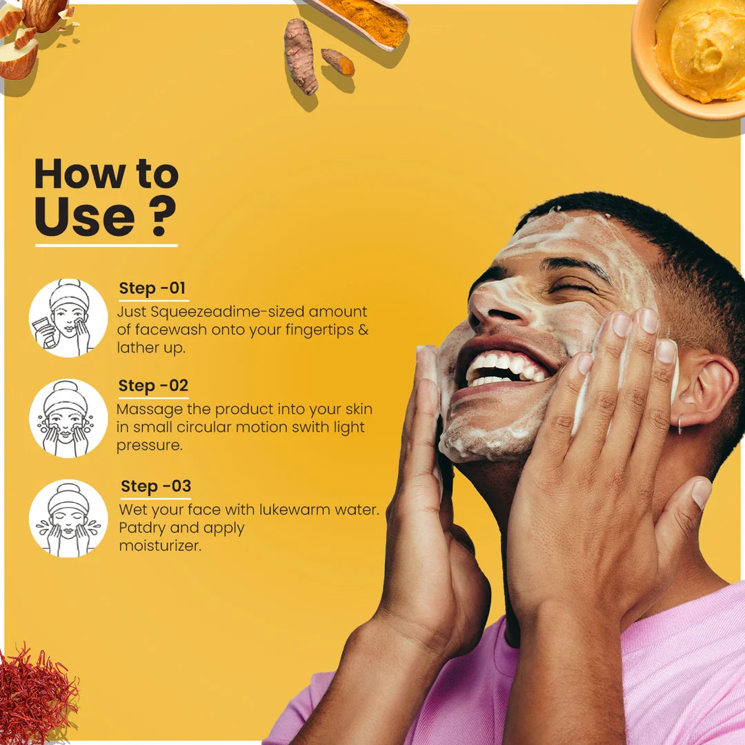 Oxyglow Herbals Ubtan Facewash with Turmeric, Saffron & Almond 100ml