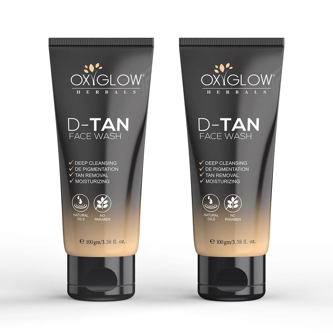 OxyGlow Herbals De-Tan Face Wash - 100ml | Helps Removes Dirt | Brightening & Glowing Skin | Deep Cleansing & Tan Removal
