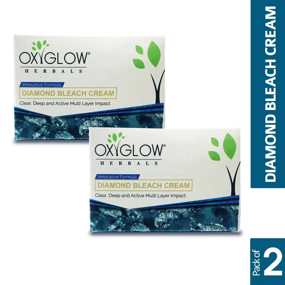 OxyGlow Herbals Diamond Bleach Cream | Brightening & Tan Removal | Suitable for All Skin