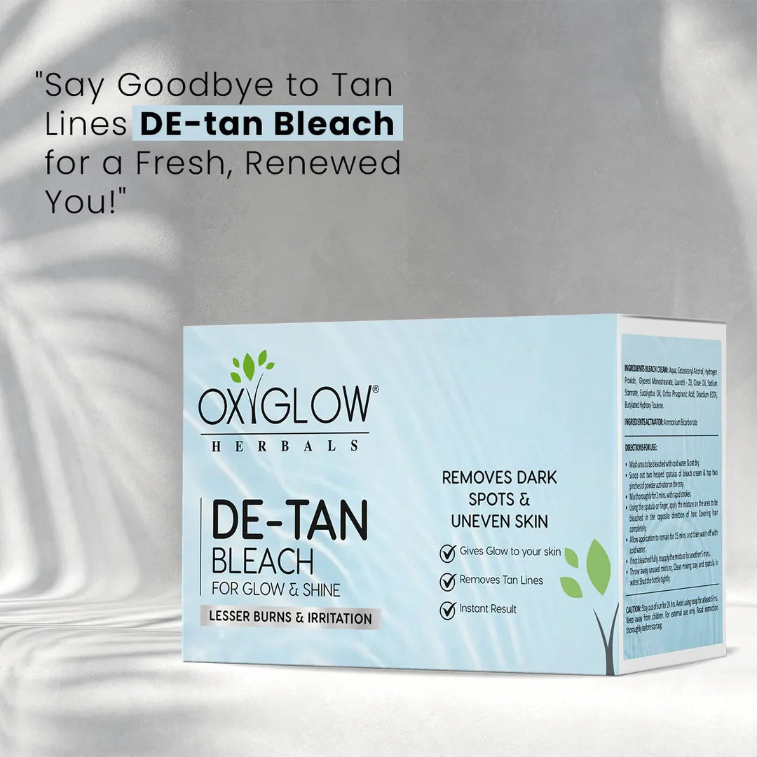 OxyGlow Herbals D-Tan Bleach Cream for Tan Removal | Skin Brightening & Softening | Remove Dark Spot & Uneven Skin