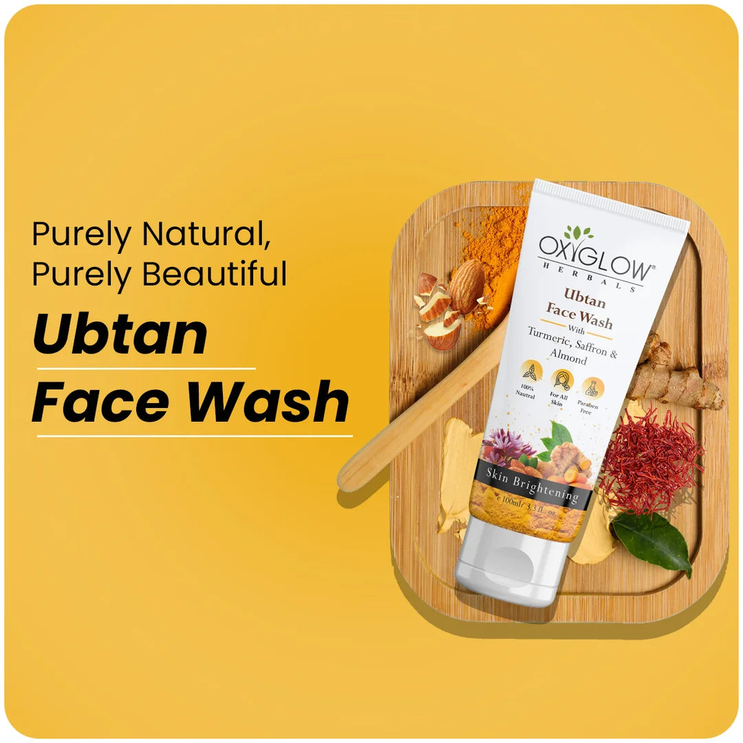 Oxyglow Herbals Ubtan Facewash with Turmeric, Saffron & Almond 100ml