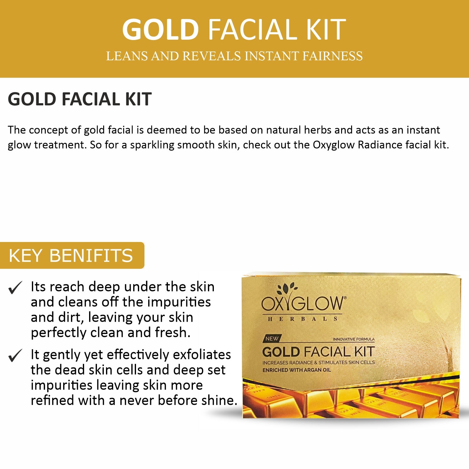 Gold Facial Kit 50 Gm + D-Tan Facial Kit 50 Gm