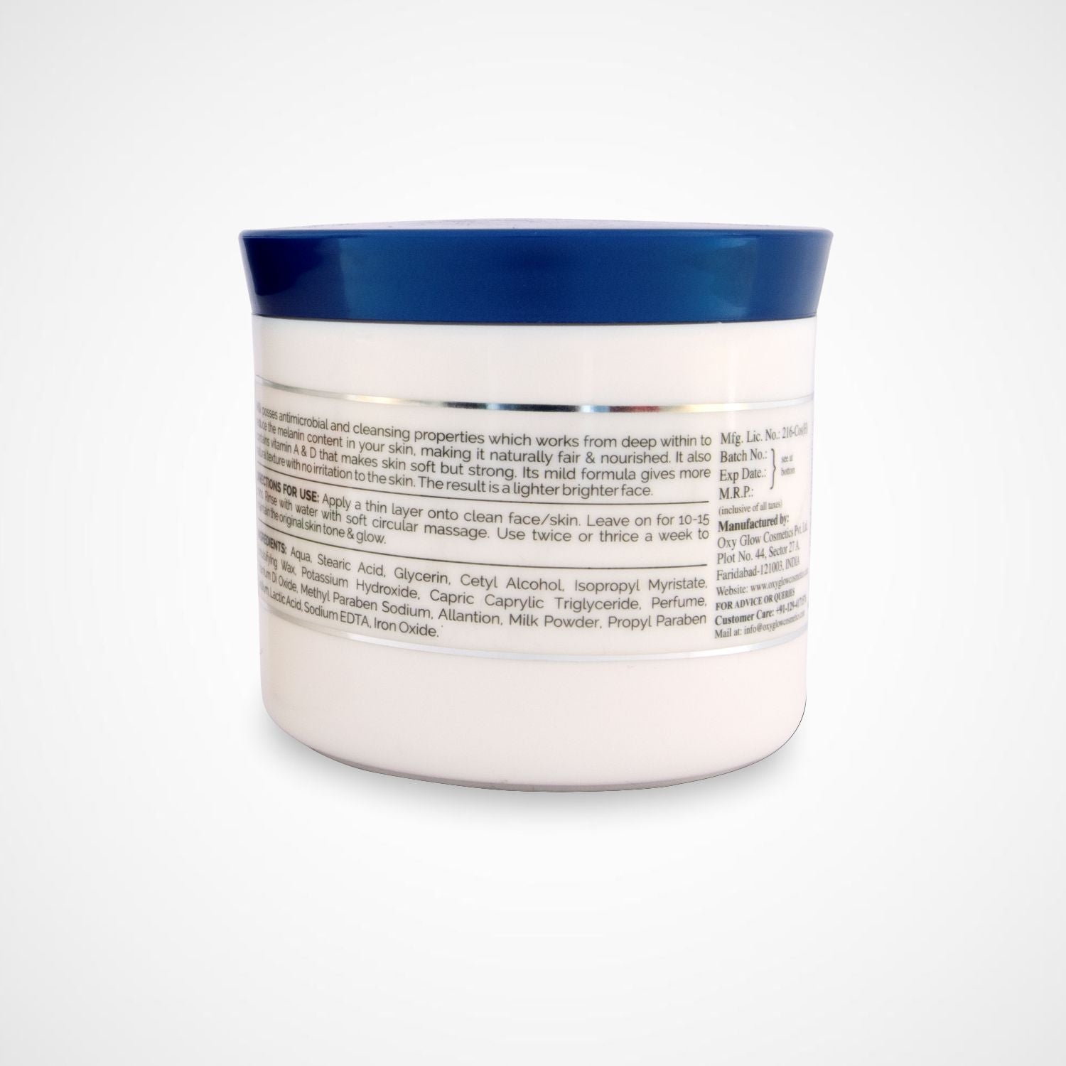 OxyGlow Herbals Lacto Bleach Cream with Milk Powder | Bleach + Anti Tan Formula | Removes Tan & Hydrates Skin|  Suitable for All Skin