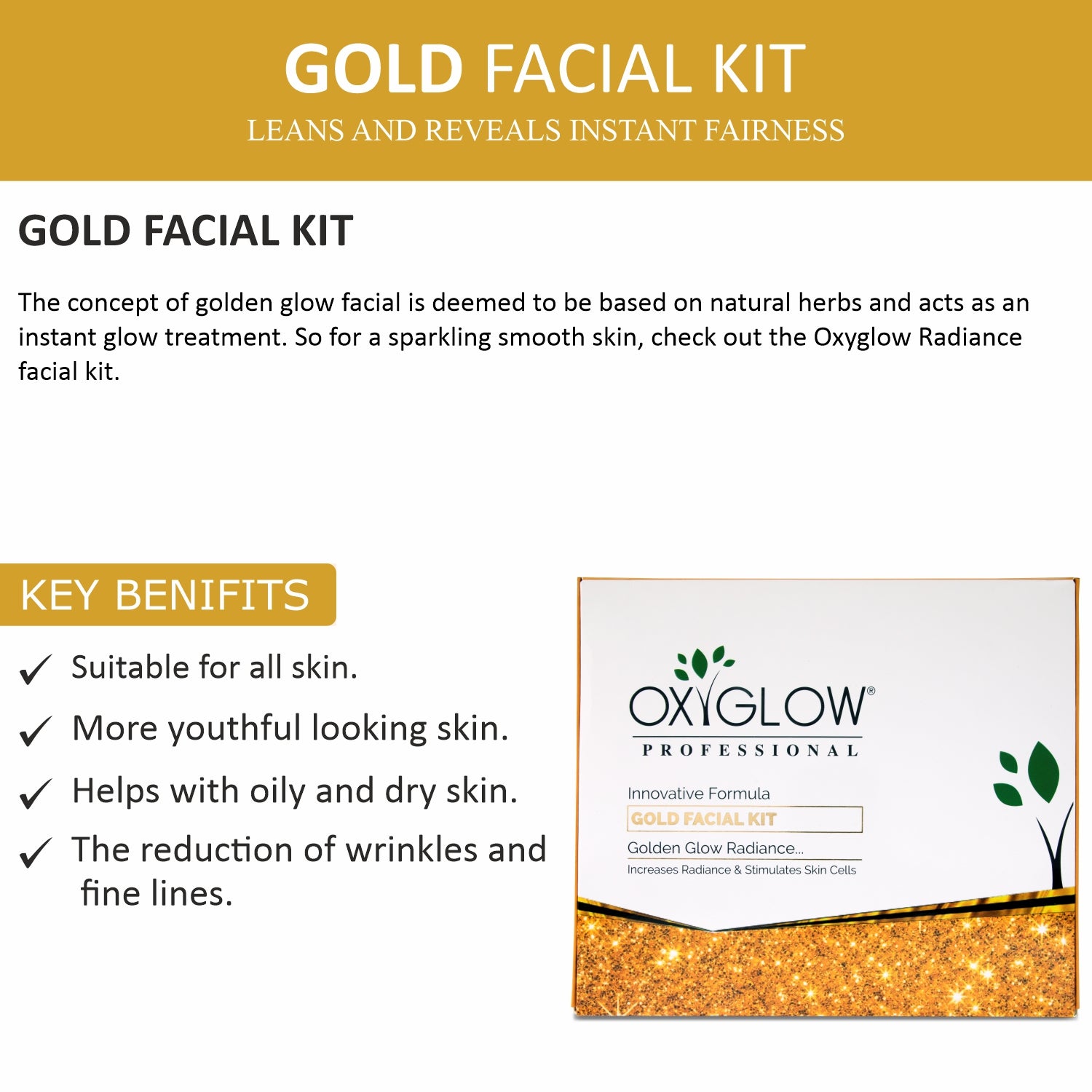 Gold Facial Kit 260 Gm + Fruit Facial Kit 260 gm