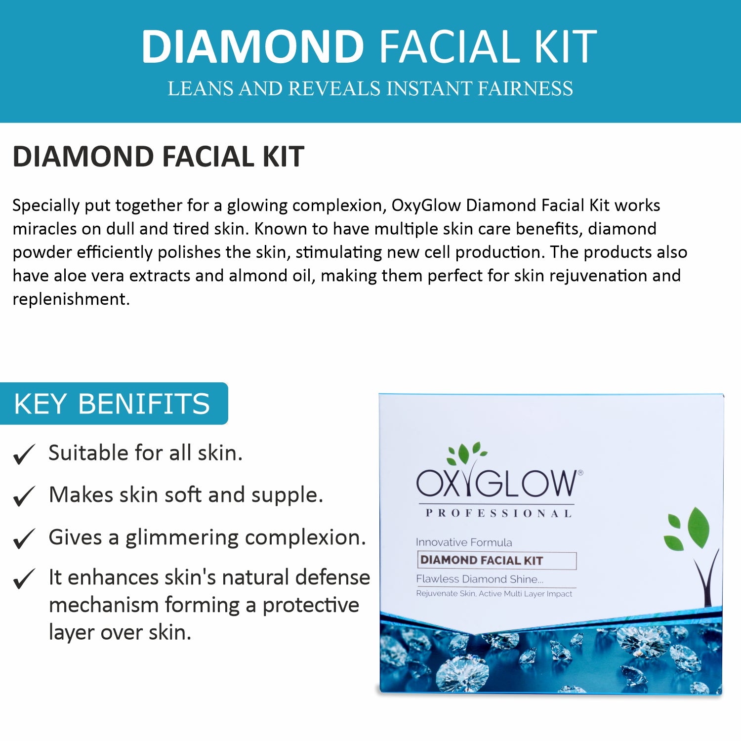 Pearl Facial Kit 260 Gm + Diamond Facial Kit 260 Gm