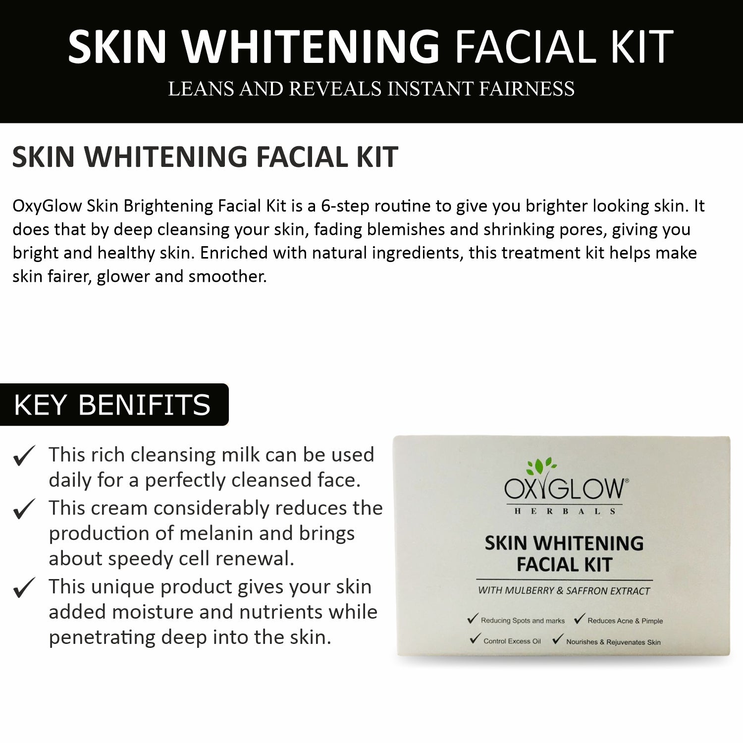 Gold Facial Kit 50 Gm + Skin Whitening Facial Kit 60 Gm