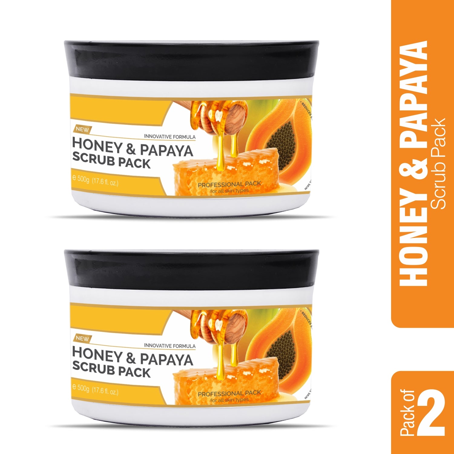 Honey & Papaya Enzymes Scrub Pack - Smooth & Refreshed Skin