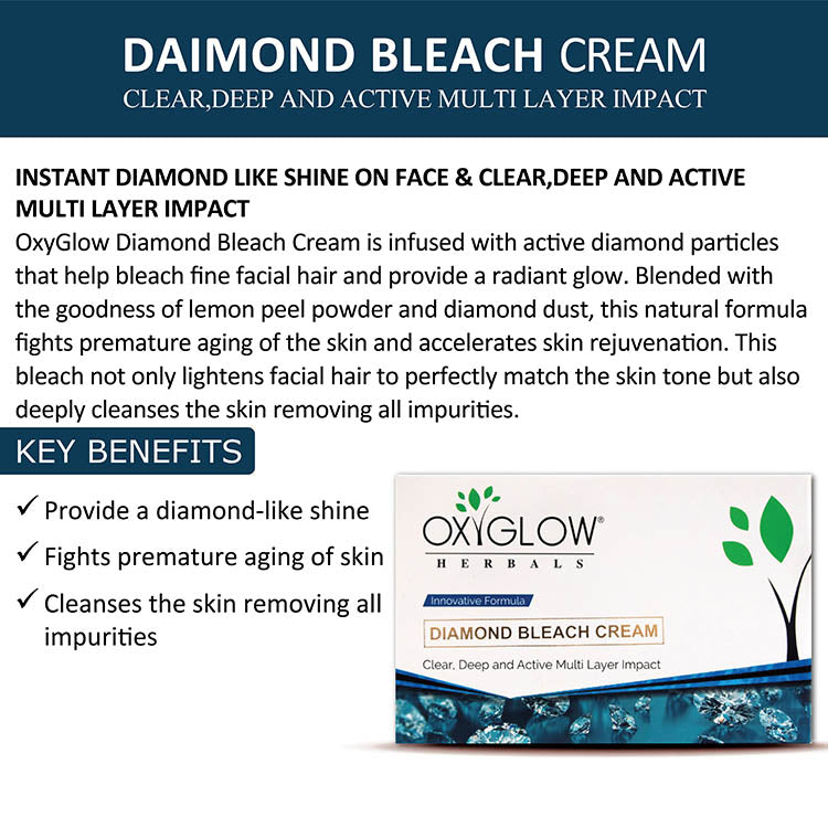 OxyGlow Herbals Diamond Bleach Cream- Key Benefits