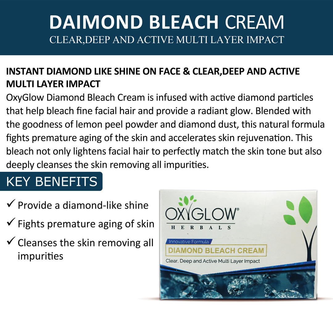 OxyGlow Herbals Diamond Bleach Cream-key benefits