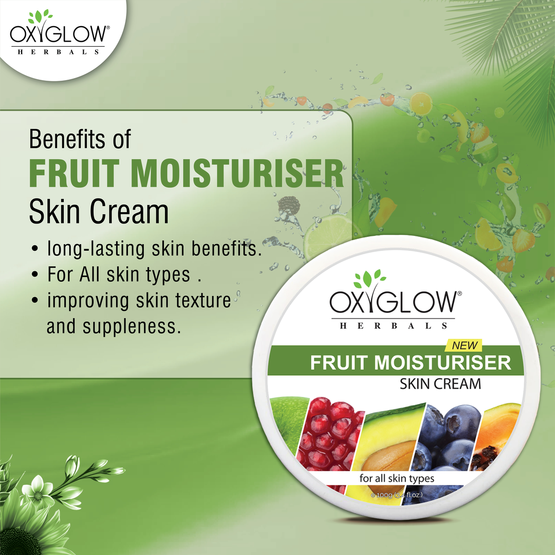 OxyGlow Herbals Fruit Moisturiser skin cream- benefits