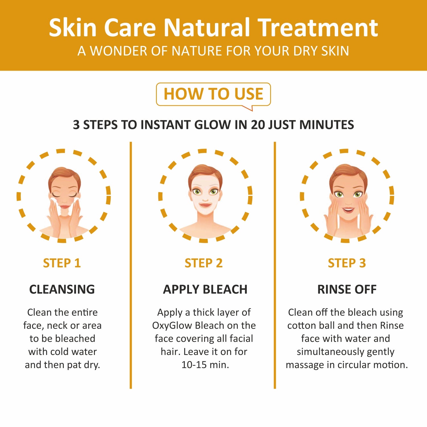 OxyGlow Herbals Gold Bleach Cream-how to use