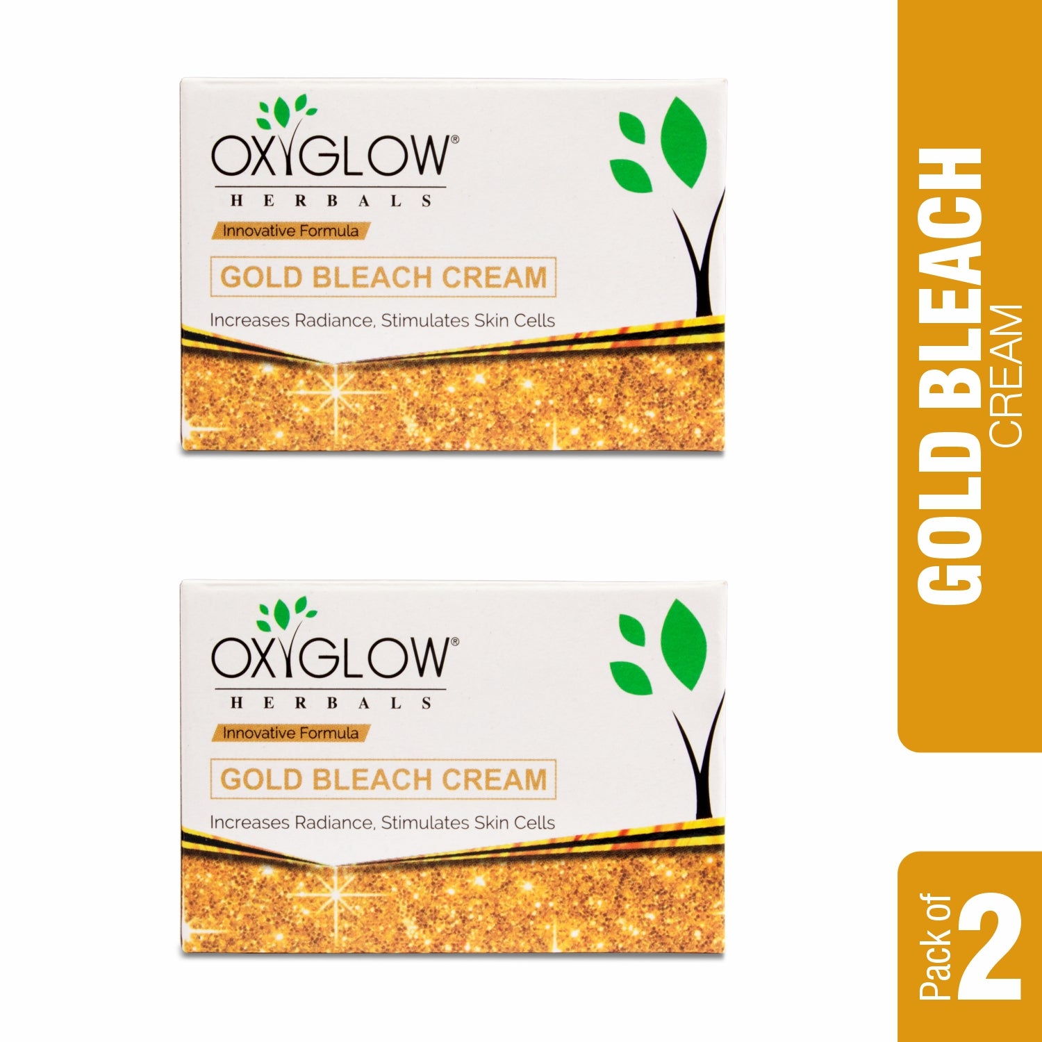 OxyGlow Herbals Gold Bleach Cream-packof2