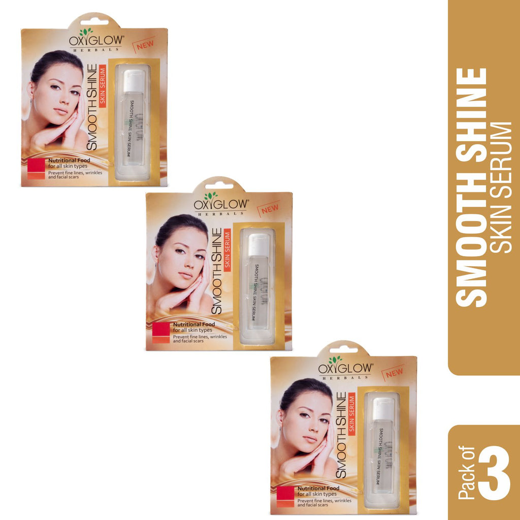 OxyGlow Herbals Smooth and shine skin serum-packof3